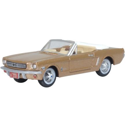 Oxford Diecast 87MU65007 HO Scale 1965 Ford Mustang Convertible Prairie Bronze