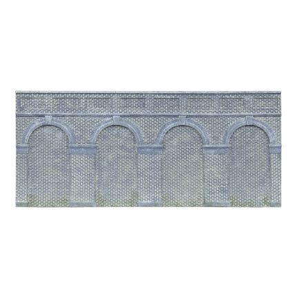 Hornby R7385 OO Gauge Mid Level Arched Retaining Walls x2 Engineers Blue Brick