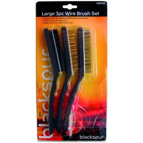 Blackspur WB146 Pack Of Three Wire Brushes