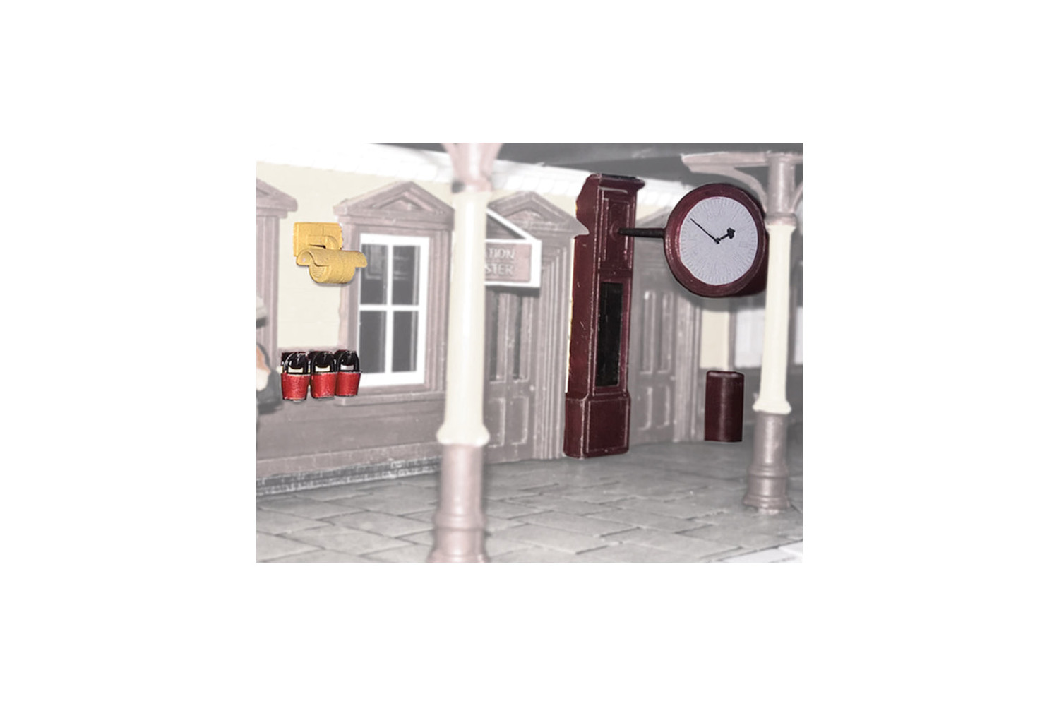 Modelscene 5048 OO Gauge Platform Accessories (Steam Era)