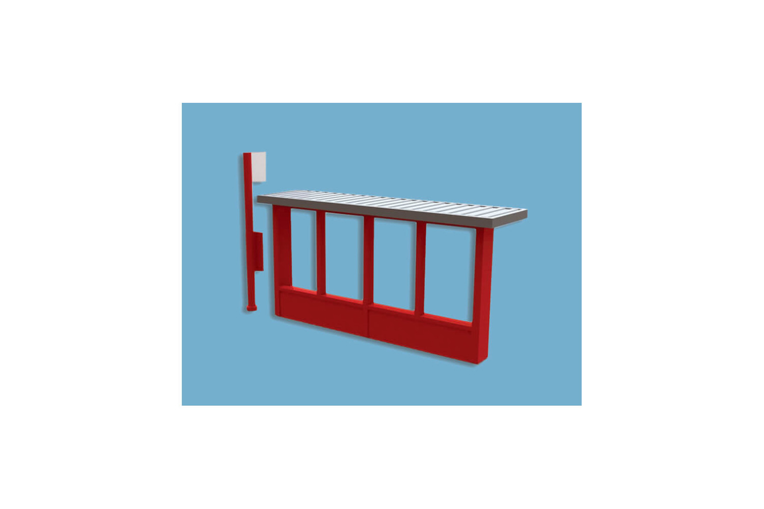 Modelscene 5192 N Gauge Bus Stops (2) & signs (6)