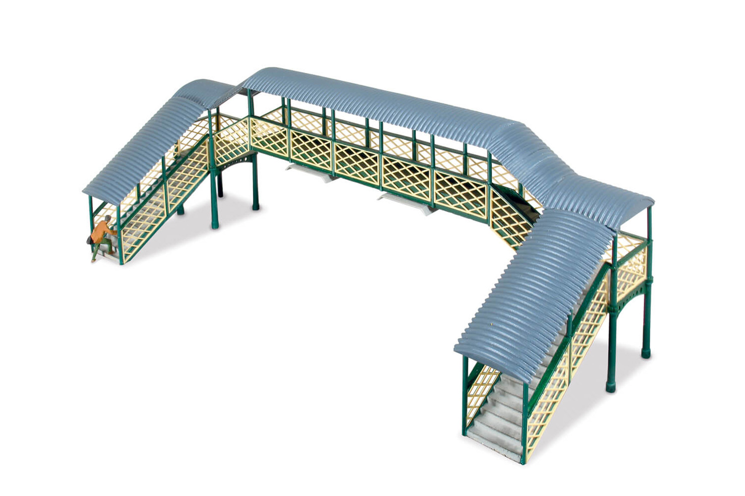 Ratio 548 OO Gauge Modular Covered Footbridge Plastic Kit - Picture 1 of 1