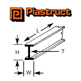 Plastruct I-Beam Section - Various sizes to choose - Picture 6 of 13