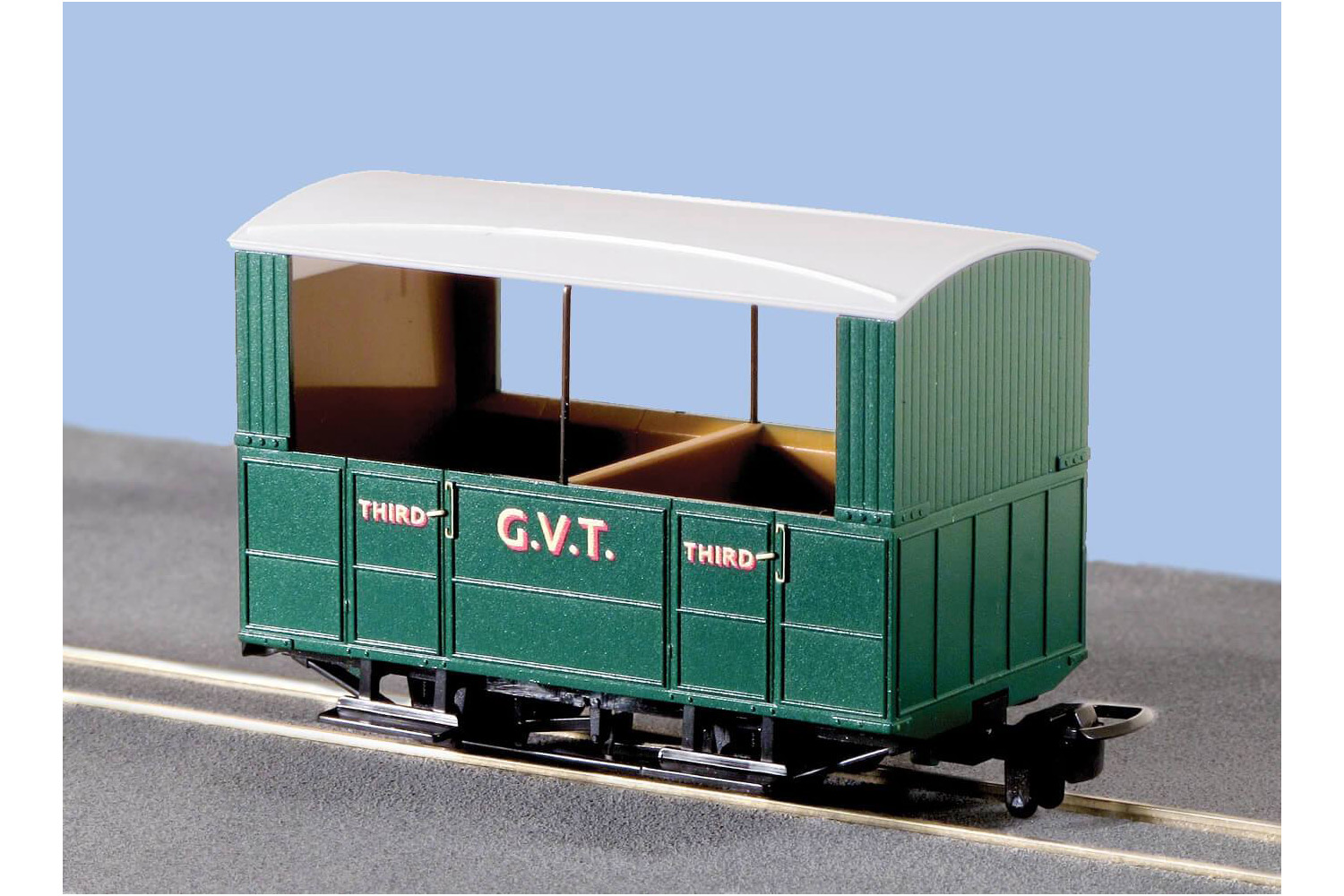 Peco GR-520 OO-9 Glyn Valley Tramway 4 Wheel Open Side Coach