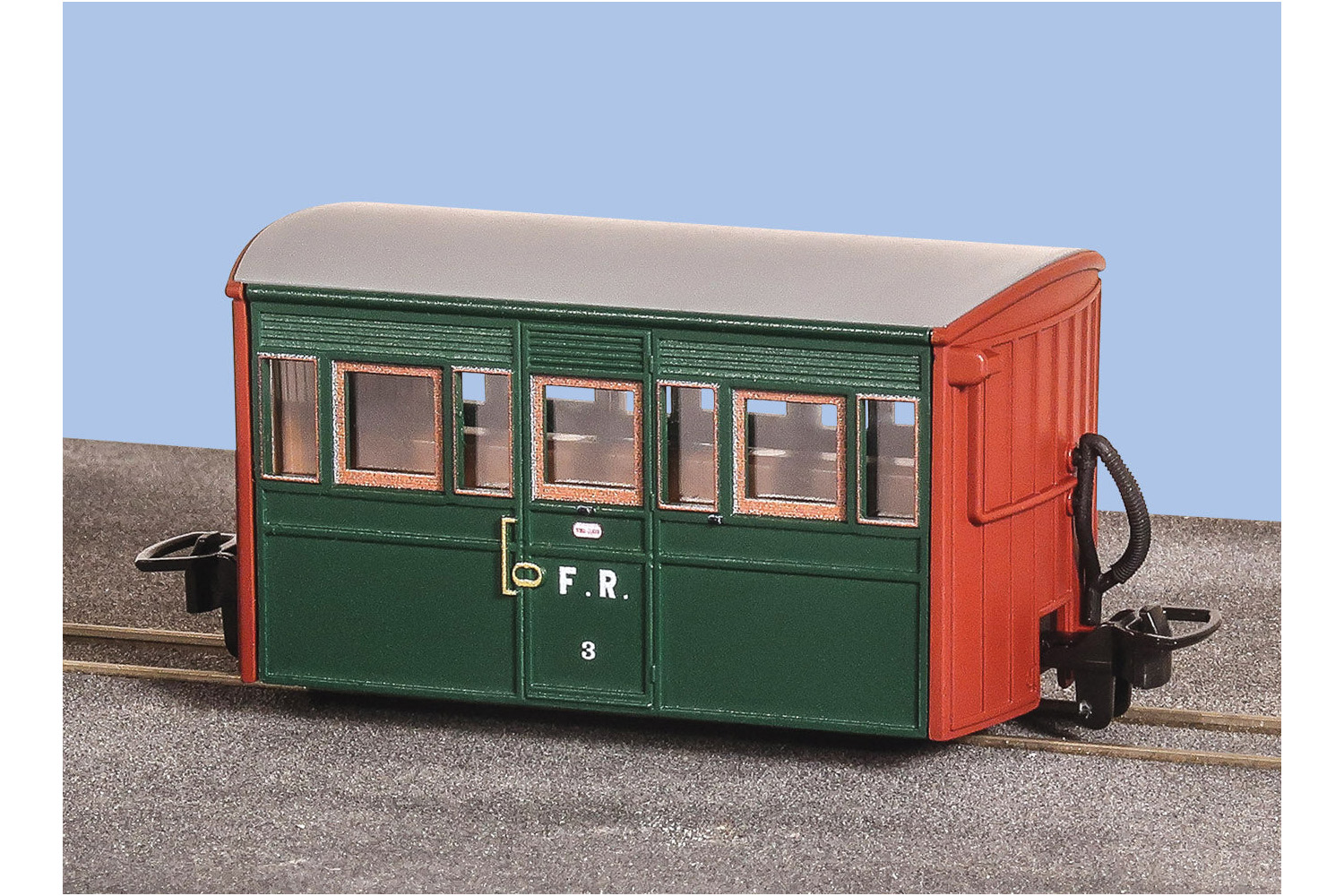 Peco GR-557A OO-9 Ffestiniog Bug Box Coach No.3 Colonel Stephens Livery