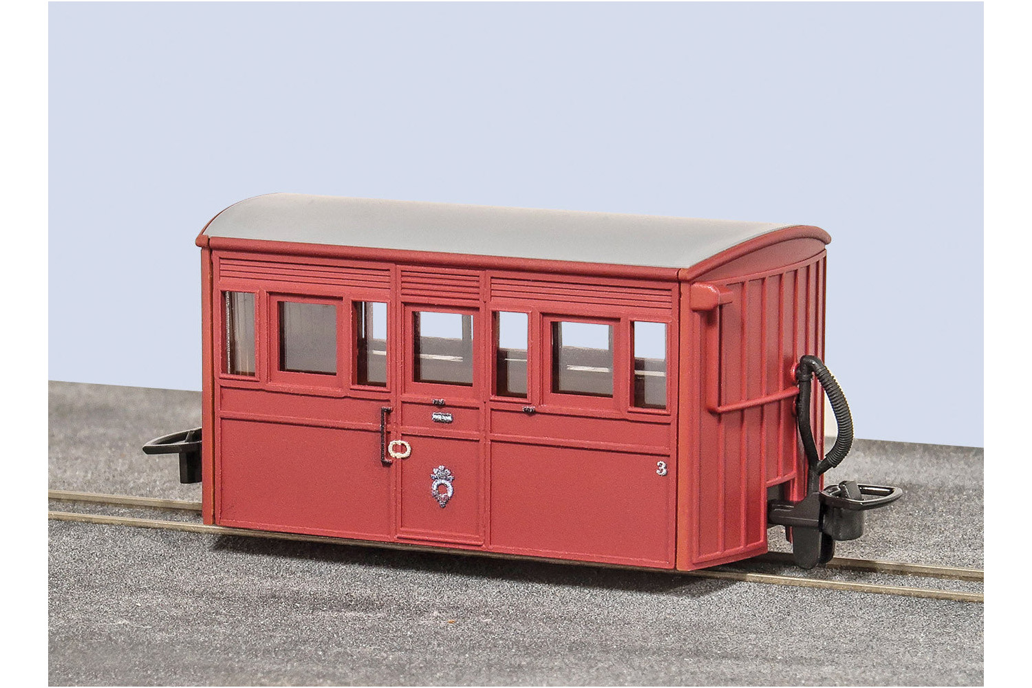 Peco GR-558B OO-9 Ffestiniog Bug Box Coach No.4 Red (As Preserved 1970/80s)