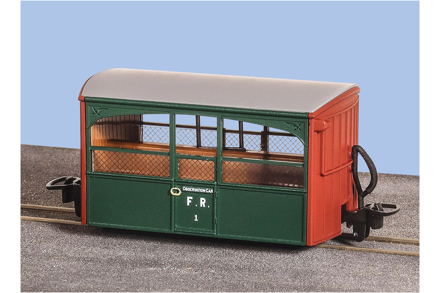 Peco GR-562 OO-9 Ffestiniog Bug Box Coach Zoo Car Colonel Stephens Livery