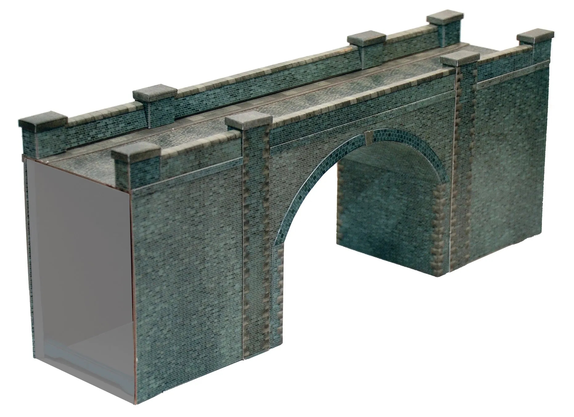 Superquick A15 OO Gauge Blue Brick Bridge/Tunnel Entrance Card Kit - Picture 1 of 1