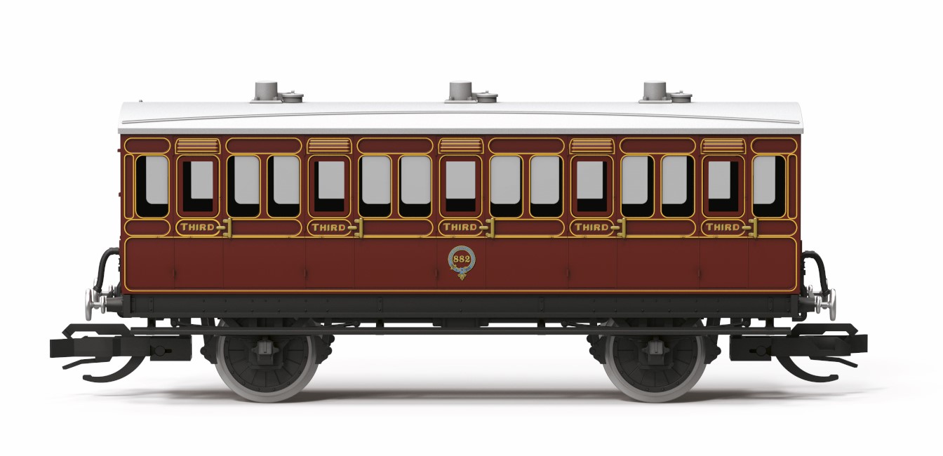 Hornby TT4056 TT Spurweite 4 Rad Reisebus dritte Klasse LB&SCR weinrot - Bild 2 von 2