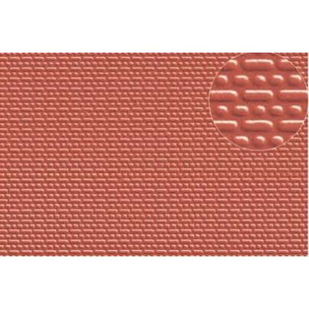 Slaters 0402 2mm English Bond Brick Red Embossed Plasticard