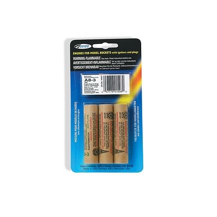 Estes 1598 Pack Of 4 Single Stage Rocket Engines A8-3
