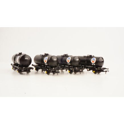 Heljan 1114 OO Gauge Pack Of 4 35 Ton B Tanks Regent Oil Black