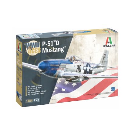 Italeri 1484 North American P51D Mustang WWII Aces Plastic Kit