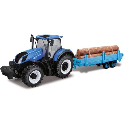 Bburago 18-44068 New Holland T7.315 Tractor with Trailer & Log Load