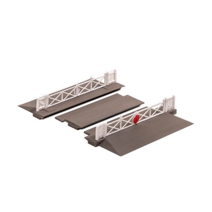 Ratio 234 N Gauge Level crossing with Gates Plastic Kit