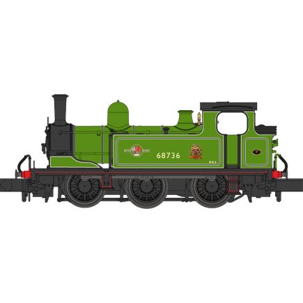 Dapol 2S-072-007 N Gauge LNER J72 0-6-0 68736 BR Apple Green Late Crest