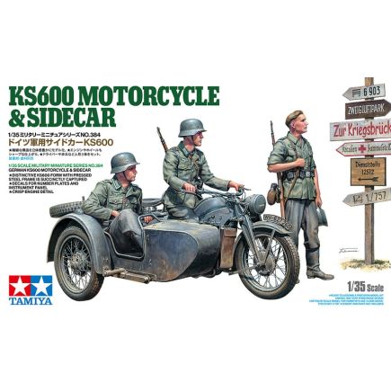 Tamiya 35384 German KS600 Motorbike And Sidecar Plastic Kit