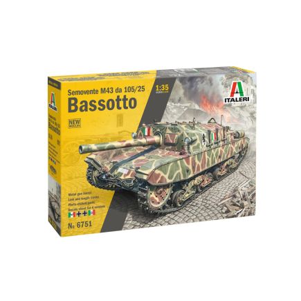 Italeri 6751 Semovente M43 da 105/25 Bassotto Self Propelled Gun Plastic Kit
