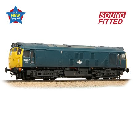 Bachmann 32-340SF OO Gauge Class 25/1 25057 BR Blue Weathered DCC Sound Fitted