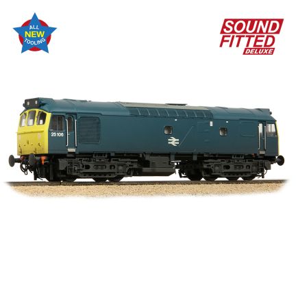 Bachmann 32-346SFX OO Gauge Class 25/2 25106 BR Blue Weathered DCC Sound Fitted Deluxe