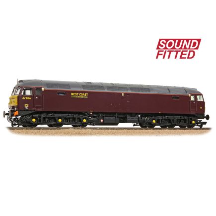 Bachmann 35-431SF OO Gauge Class 47 47826 WCRC Maroon DCC Sound Fitted