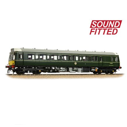 Bachmann 35-528SF OO Gauge Class 121 Railcar W55028 BR Green Small Yellow Panels DCC Sound Fitted