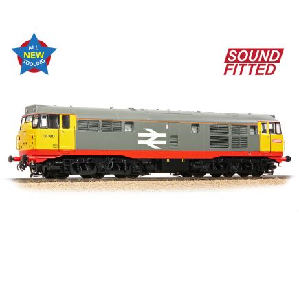 Bachmann 35-821SF OO Gauge Class 31 31180 BR Railfreight Red Stripe DCC Sound Fitted