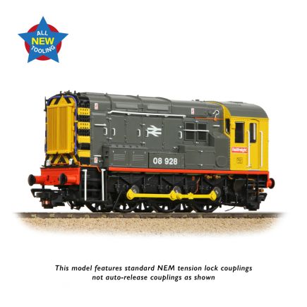 Bachmann 35-906 OO Gauge Class 08 Shunter 08928 BR Railfreight Red Stripe