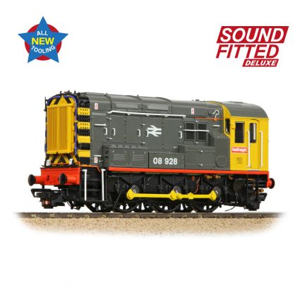 Bachmann 35-906SFX OO Gauge Class 08 Shunter 08928 BR Railfreight Red Stripe DCC Sound Fitted Deluxe