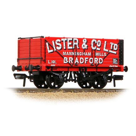 Bachmann 37-094 OO Gauge 7 Plank End Door Wagon Lister And Co. Ltd Red