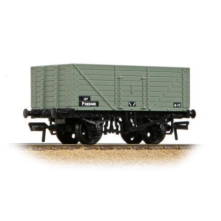 Bachmann 37-158D OO Gauge 8 Plank Fixed End Wagon BR Grey Early