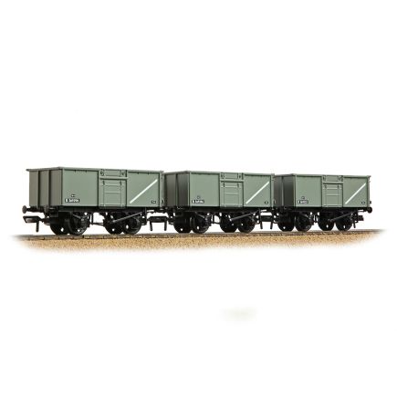 Bachmann 37-265 OO Gauge Triple Pack BR 16 Ton Steel Mineral Top Flap Doors BR Grey With Loads B569323, B569346, B569398