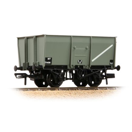 Bachmann 37-450C OO Gauge 16 Ton Steel Slope-Sided Mineral Wagon Rivetted Doors BR Grey B7456