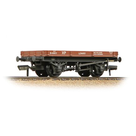 Bachmann 37-477E OO Gauge 1 Plank Lowfit Wagon BR Bauxite Early Weathered