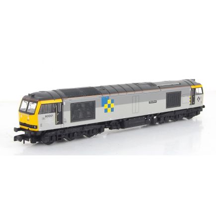 Graham Farish 370-221A N Gauge Class 60 60001 'Steadfast' BR Railfreight Construction Sector Livery Split From Set