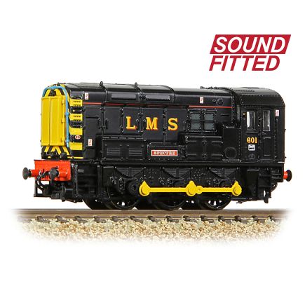 Graham Farish 371-020DBSF N Gauge Class 08 08601 'Spectre' LMS Black DCC Sound Fitted