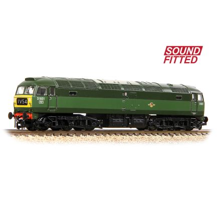 Graham Farish 371-825ESF N Gauge Class 47 D1601 BR Green Small Yellow Panels DCC Sound Fitted