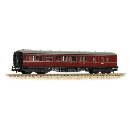 Graham Farish 374-512A N Gauge GW Hawksworth Brake Second Corridor Coach BR Maroon W851W