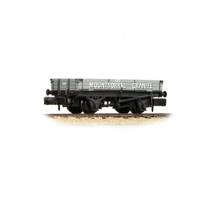 Graham Farish 377-509 N Gauge 3 Plank Wagon Mountsorrel Granite Grey 127