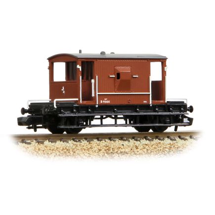 Graham Farish 377-525G N Gauge BR 20 Ton Brake Van BR Bauxite Early B951011