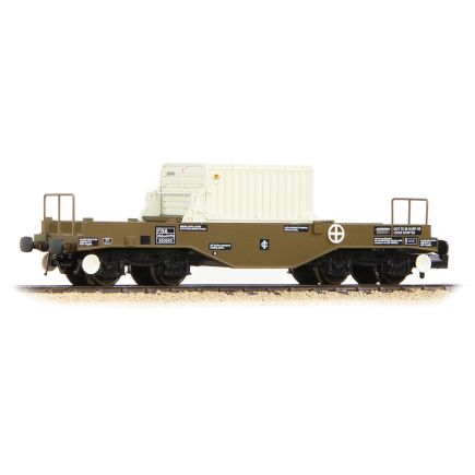 Graham Farish 377-802A N Gauge BR FNA Nuclear Flask Wagon with Sloping Floor with Flask