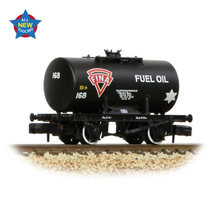 Graham Farish 378-003 N Gauge 14 Ton Anchor Mounted Tank Wagon Fina Black No.163