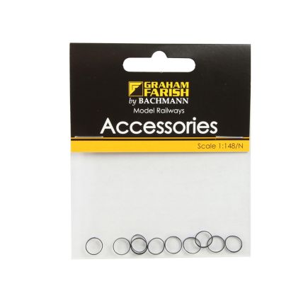 Graham Farish 379-429 N Gauge Pack Of 10 LMS Stanier 8F Traction Tyres