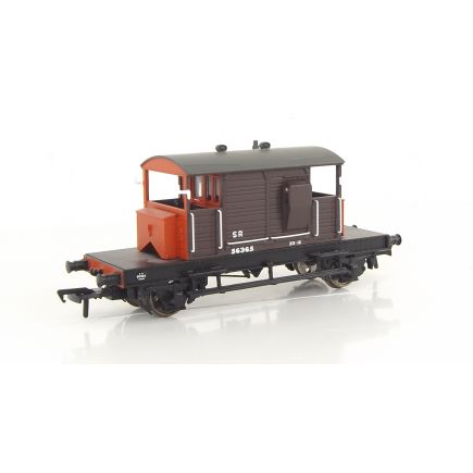 Bachmann 38-403-SH OO Gauge SR Pill Box Brake Van SR Brown Grey Roof 56365