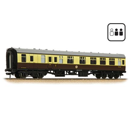 Bachmann 39-229DPF OO Gauge BR Mk1 BCK Brake Composite Corridor Coach BR (WR) Chocolate And Cream With Passengers W21168