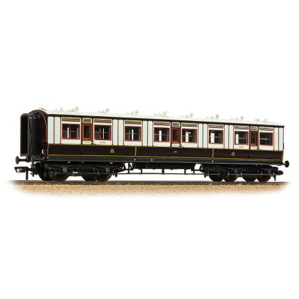 Bachmann 39-870A OO Gauge LNWR 50ft Arc Roof Third Corridor Coach LNWR Dark Claret And White