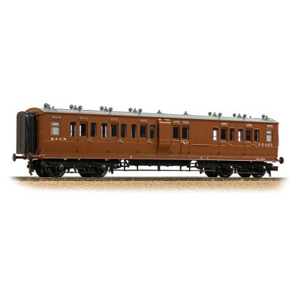 Bachmann 39-881 OO Gauge LNWR 50ft Arc Roof Brake Third Corridor Coach M&GN Brown