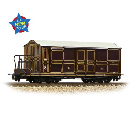 Bachmann 394-076 OO-9 Ffestiniog Railway Curly Roof Van No.1 FR Lined Plum