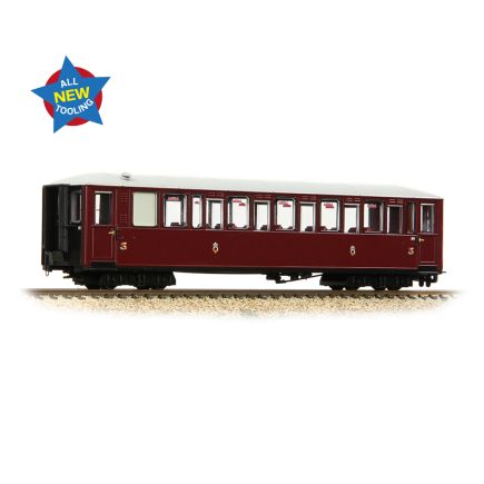 Bachmann 394-101 OO-9 Ffestiniog Railway Tin Car Saloon Third No. 119 FR Maroon