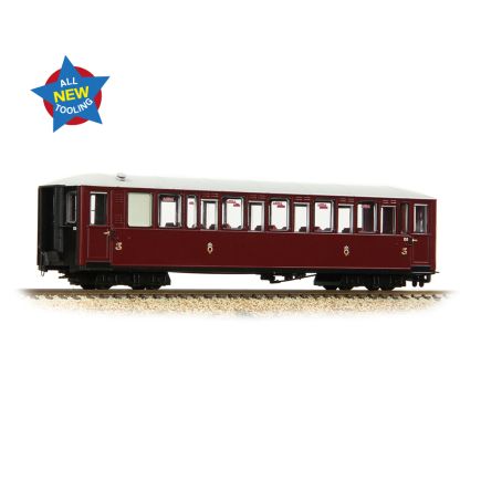 Bachmann 394-101A OO-9 Ffestiniog Railway Tin Car Saloon Third No. 120 FR Maroon